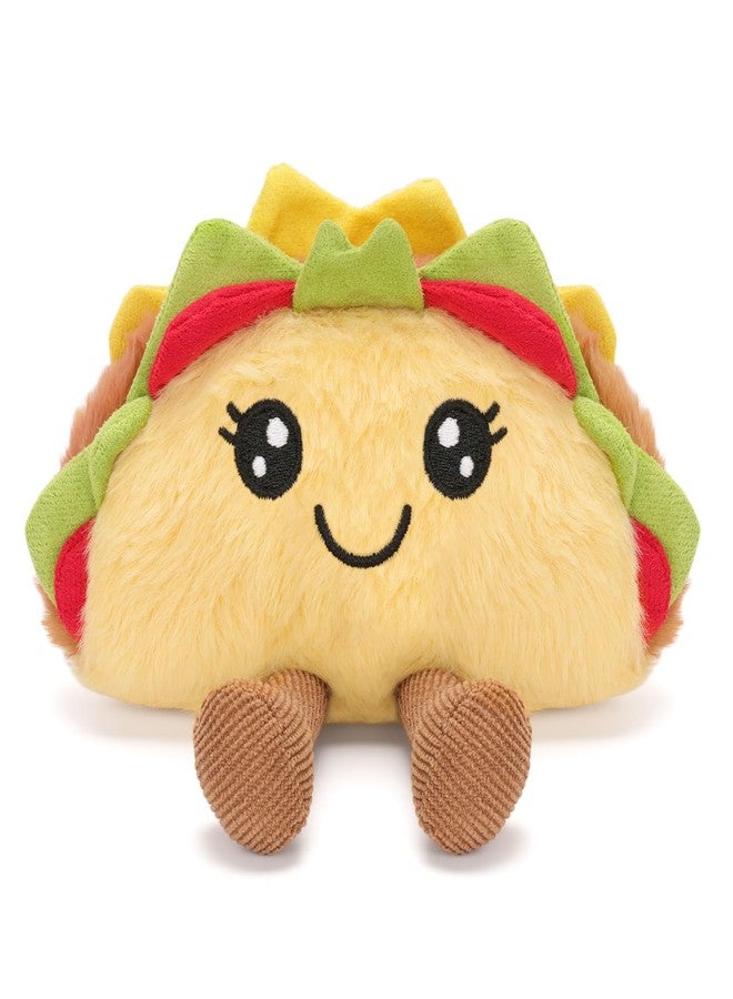 A AIFAMY Taco Stuffed Toy with Sound, Stuffed Food Plush for Emotional Daily Support, Fun Gag Gift Positivity Idea for Birthday Coworker Office Christmas - Image 1